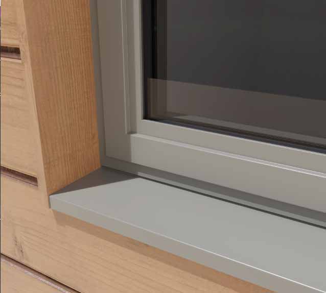 stepped aluminium window profile