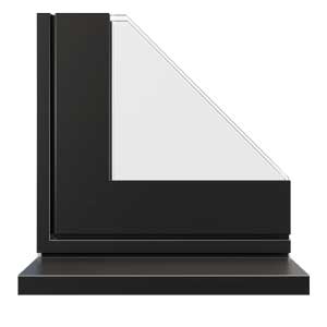 jet black aluminium windows