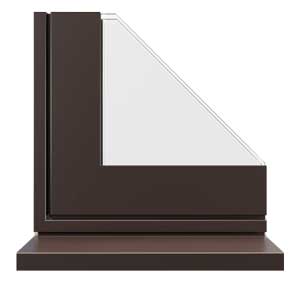 brown aluminium windows