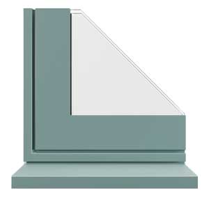 turquoise aluminium windows
