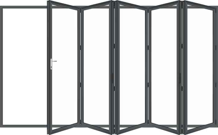 5 Panel Aluminium Bifold Doors 505