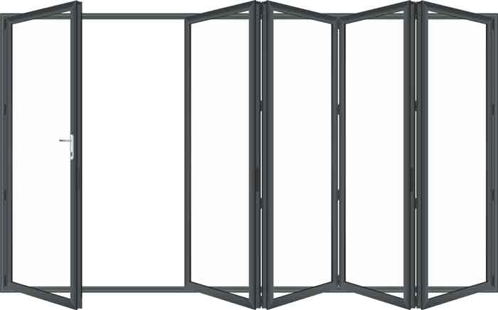 5 Panel Aluminium Bifold Doors 514