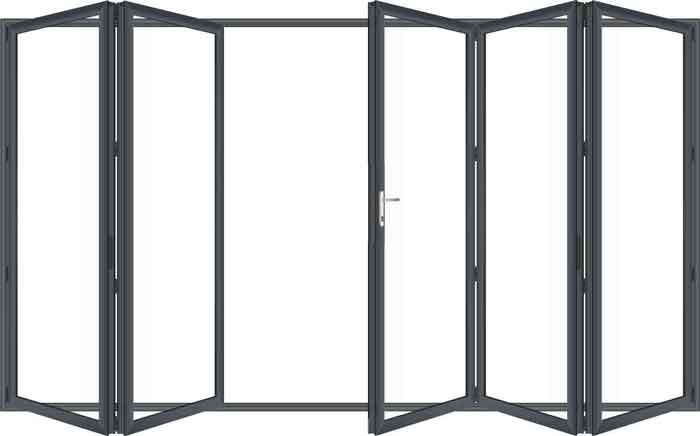 5 Panel Aluminium Bifold Doors 523
