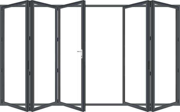 5 Panel Aluminium Bifold Doors 532