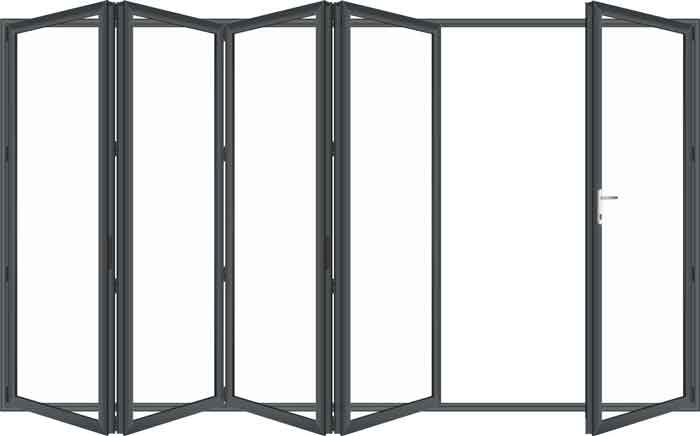 5 Panel Aluminium Bifold Doors 541