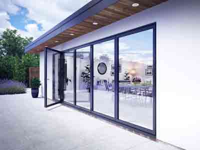 grey aluminium bifold doors