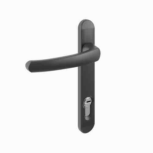matte grey lever lever door handles