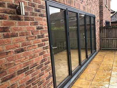 grey aluminium bifold doors