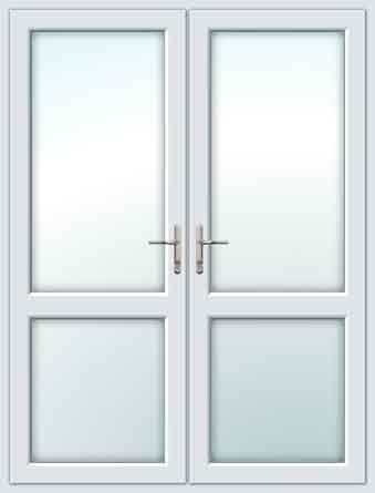 white french doors with mid rails
