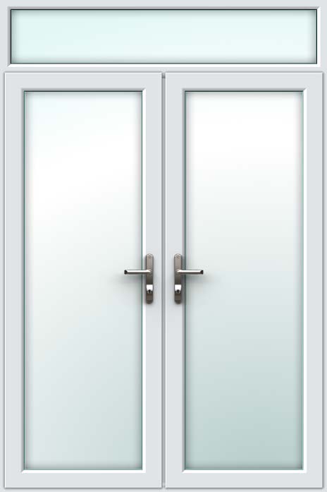 french doors with top light