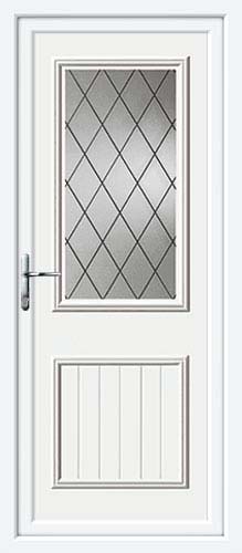 Chester One Diamond Lead UPVC Back Door