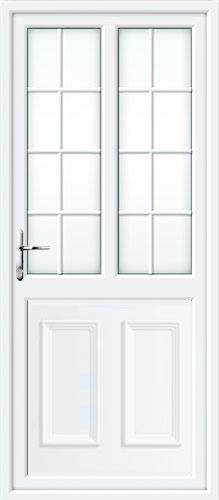 Clinton Half Panel Dual Glazed Georgian Bar UPVC Back Door