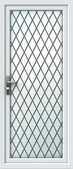 Full Glass Diamond Lead UPVC Back Door