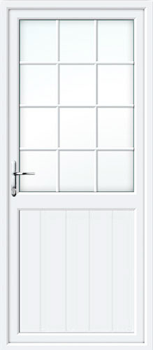 Groove Half Panel Georgian Bar UPVC Back Door