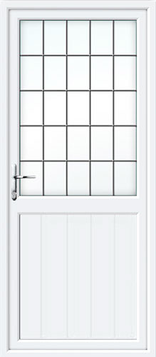 Groove Half Panel Square Lead UPVC Back Door
