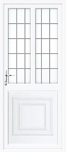 Reagan Half Panel Dual Glazed Square Lead UPVC Back Door