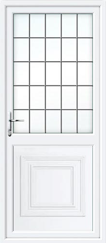 Reagan Half Panel Square Lead UPVC Back Door
