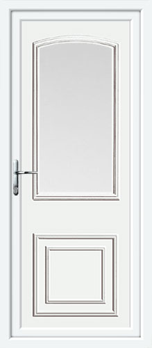 Roosevelt One Glazed UPVC Back Door