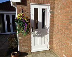 white dual glazed upvc door