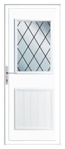 Chester Diamond Lead UPVC Back Door