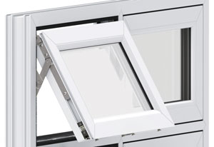 flush casement window open