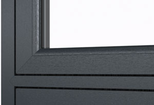 grey flush casement window