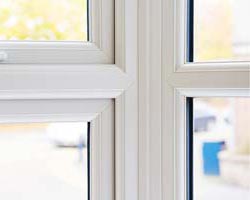 white bay windows