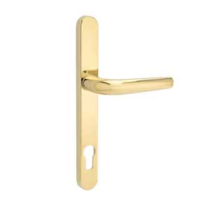 polished gold lever lever door handles