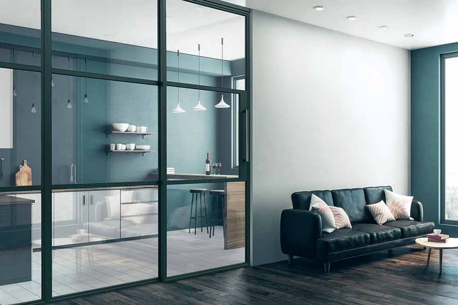 modern grey aluminium internal aluspace doors