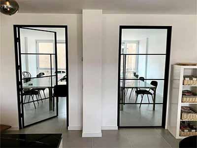 heritage single aluminium steel look internal doors