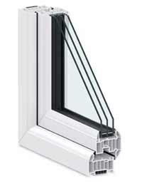 triple glazed upvc window cross section