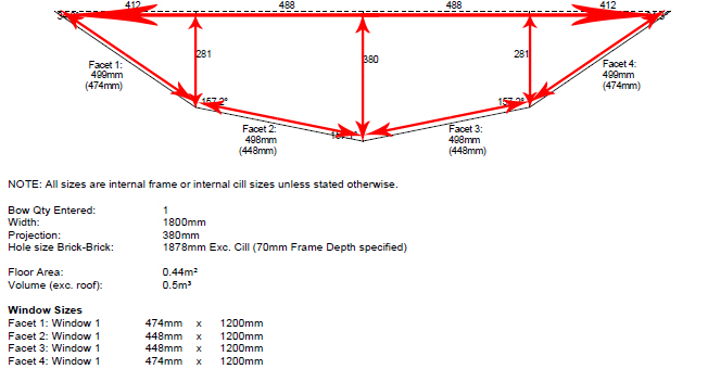 measuring a bow window