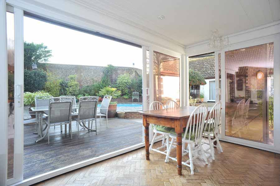 sliding patio doors inside view
