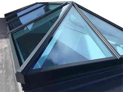 grey aluminium roof lantern