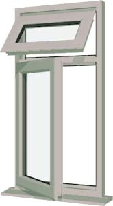 Agate Grey UPVC Window Style 11