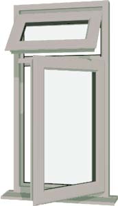 Agate Grey UPVC Window Style 12