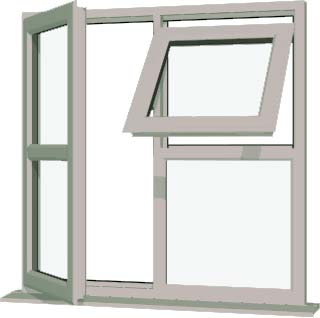 Agate Grey UPVC Window Style 124