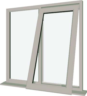 Agate Grey UPVC Window Style 17
