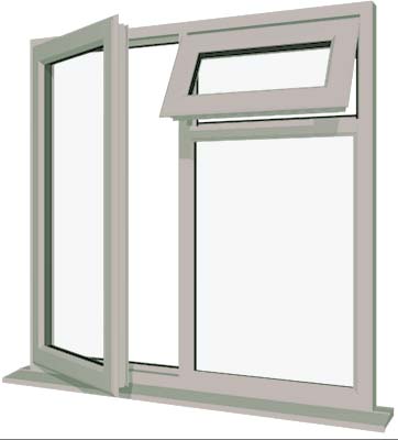Agate Grey UPVC Window Style 20