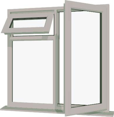 Agate Grey UPVC Window Style 21