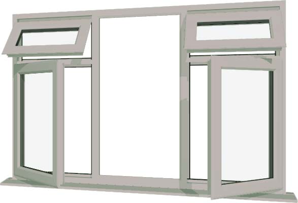 Agate Grey UPVC Window Style 25