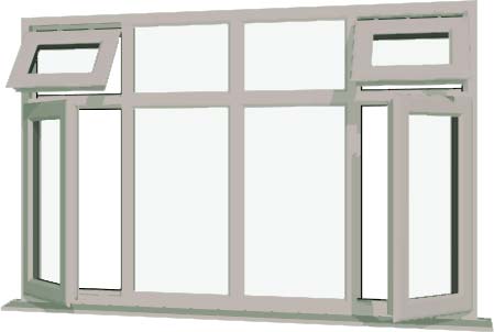 Agate Grey UPVC Window Style 40