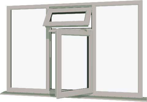 Agate Grey UPVC Window Style 47