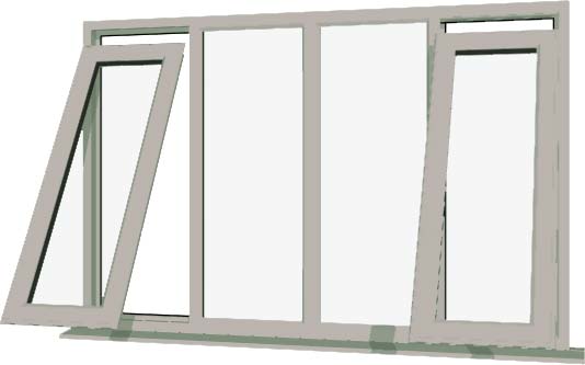 Agate Grey UPVC Window Style 55