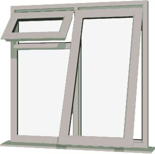Agate Grey UPVC Window Style 60