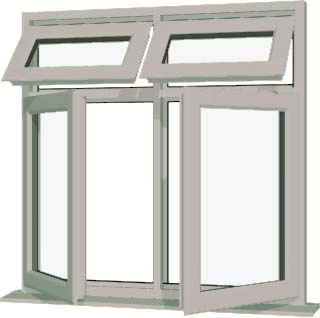 Agate Grey UPVC Window Style 65