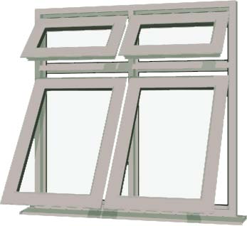 Agate Grey UPVC Window Style 66