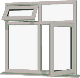 Agate Grey UPVC Window Style 68