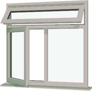 Agate Grey UPVC Window Style 85