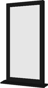 Black UPVC Window Style 1